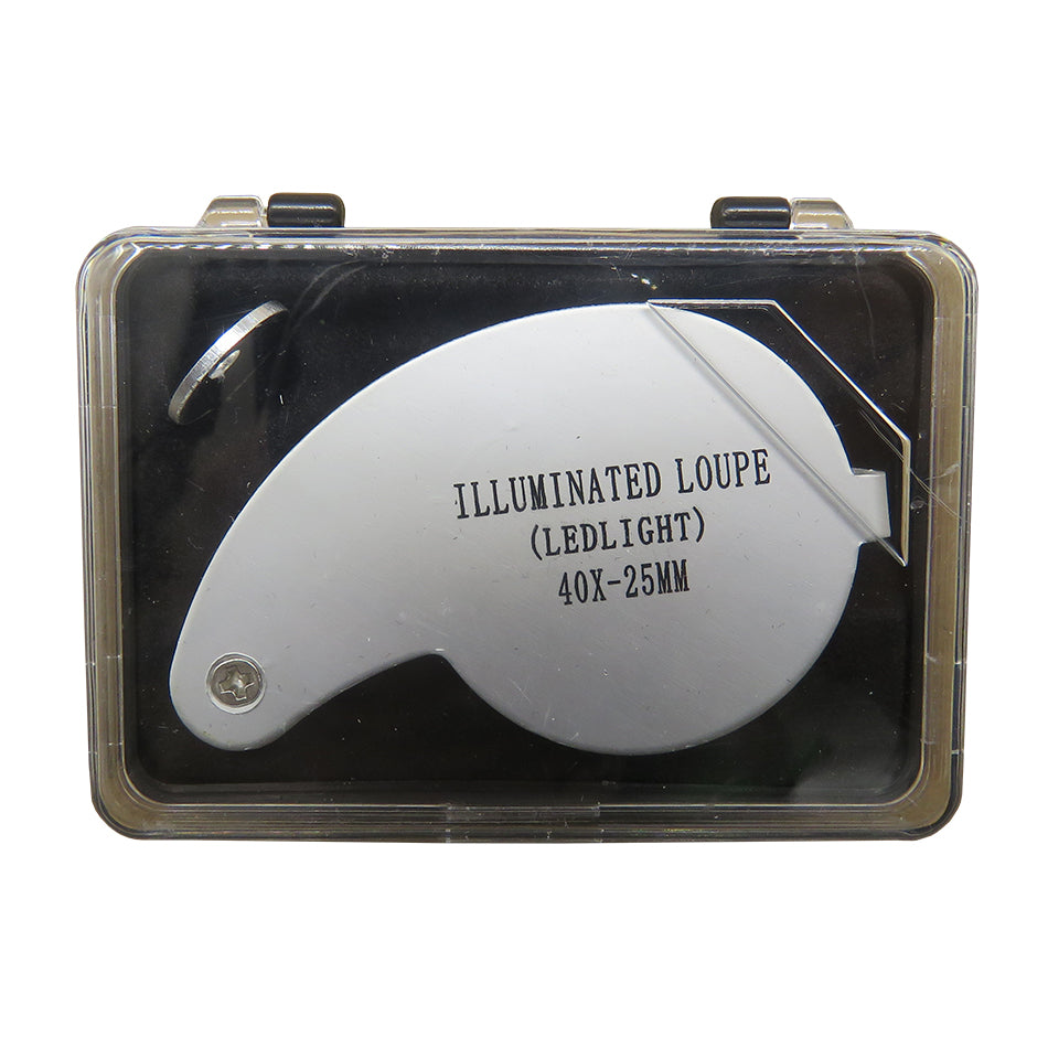 Illuminated Magnifier Loupe 40X - Plastrip