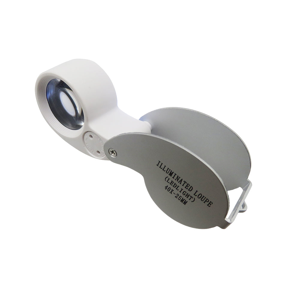 Illuminated Magnifier Loupe 40X - Plastrip